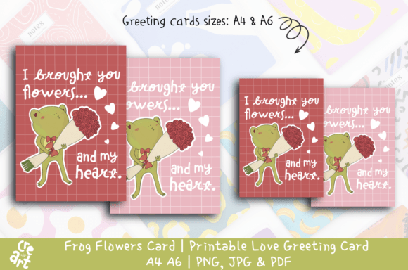 Download Frog Flowers Card | Printable PNG &amp; JPG - Jpg Collection