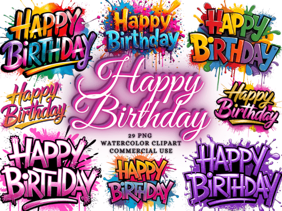 Download Happy Birthday Png Bundle Sublimation - Bundle sublimation Collection